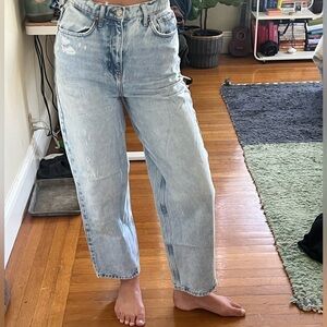 Free People Wide Leg light wash denim jeans